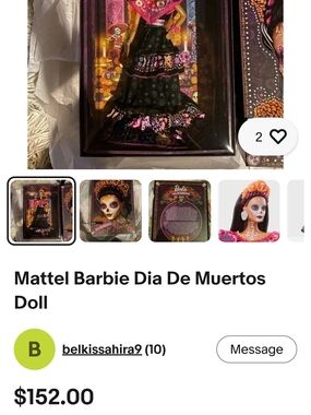 Barbie Dia De Muertos Black and Pink Dress Collectible Doll